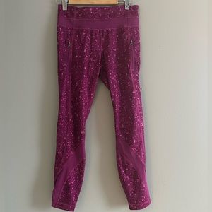 Lululemon inspire tight II size 4 geo regal plum multi